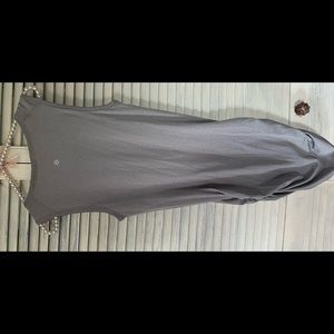 Lululemon In The Flow 4 gray   Stretch Ruched dress